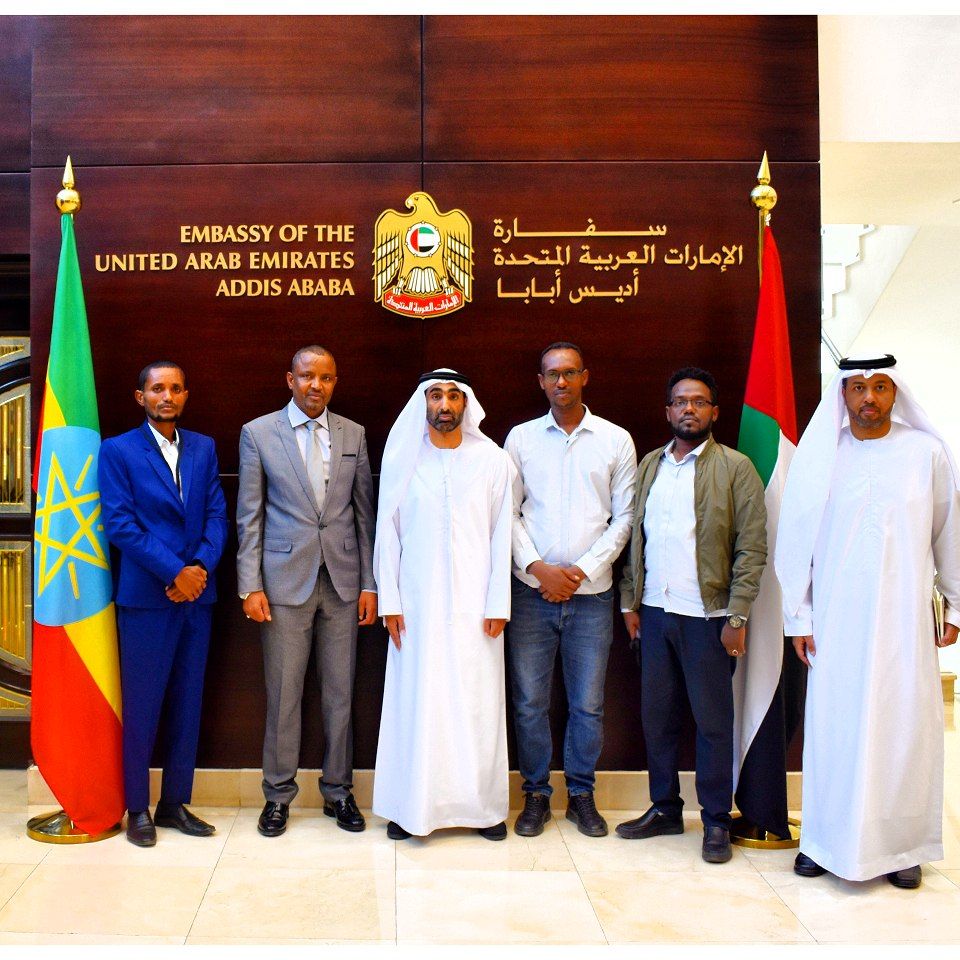 Discussion between president of Samara University and UAE ambassador to Ethiopia.